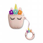 Wholesale Cute Design Cartoon Silicone Cover Skin for Airpod (1 / 2) Charging Case (Pink Unicorn)